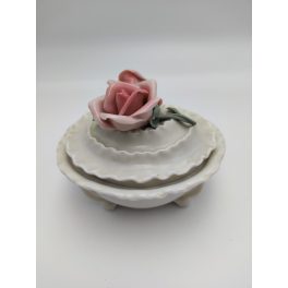 Karl ENS - Bonbonier - rózsás, német porcelán (249)