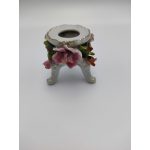  - Gyertyatartó - rózsás, német porcelán (50)